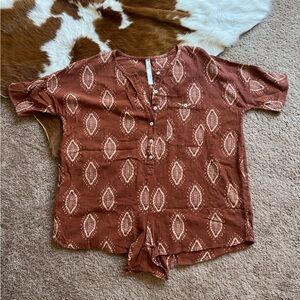 Free People Wear Me Daily patterned romper